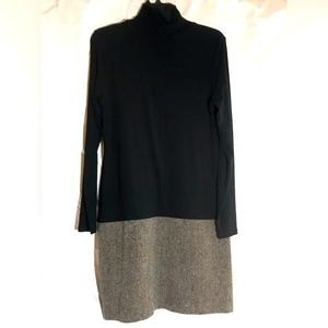 Theory Women’s Large Long-sleeved Wool and Viscose Dress